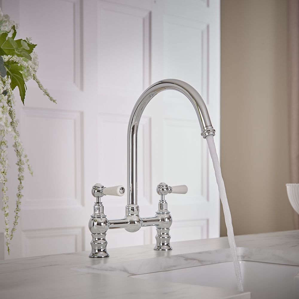 Milano Elizabeth - Traditional Bridge Kitchen Mixer Tap - Choice of Finish