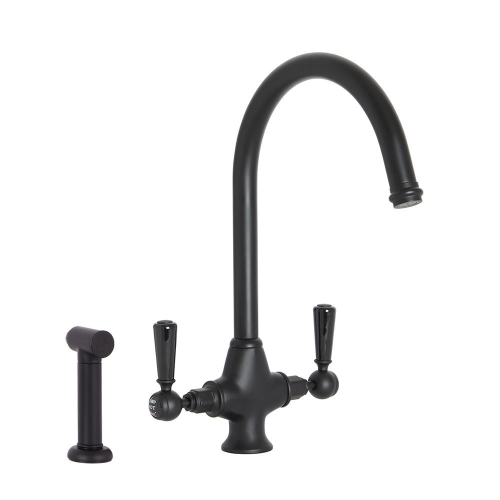 Milano Elizabeth - Traditional Kitchen Mixer Tap with Pull-Out Spray ...
