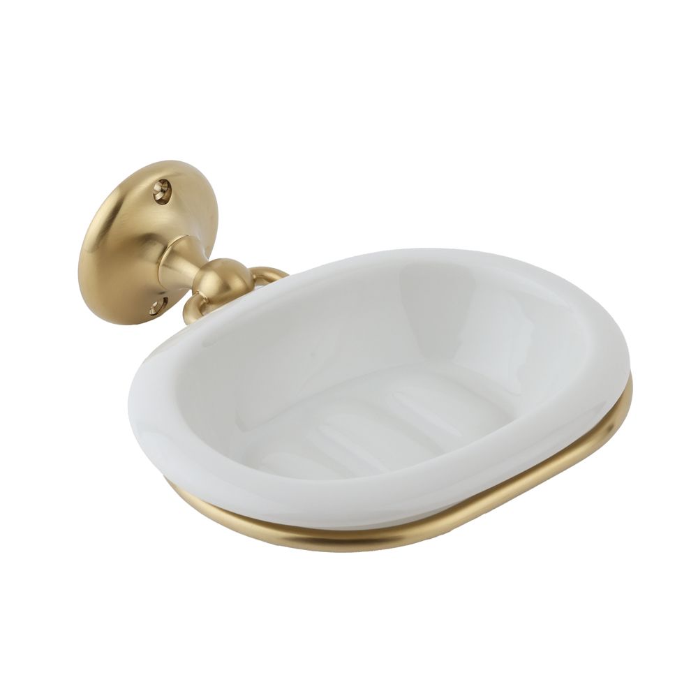 Milano Elizabeth Traditional Soap Dish Brushed Brass