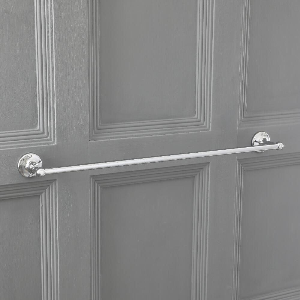 Milano Elizabeth - Traditional Single Towel Rail - Chrome