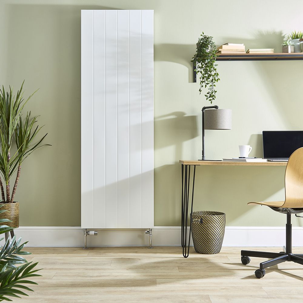 Milano Alora - 1800mm White Vertical Flat Panel Type 20 Convector Radiator - Choice of Size