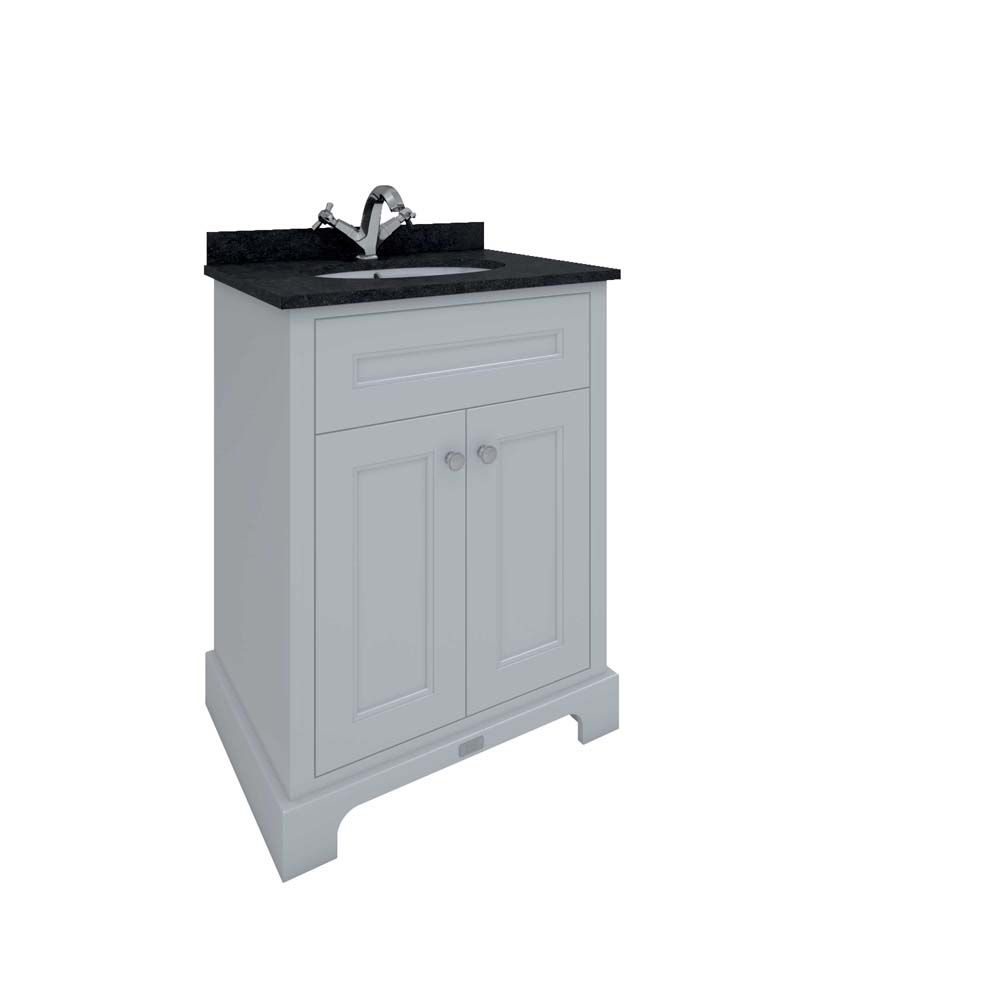 RAK Washington - 620mm Traditional Vanity Unit with Basin and Black Countertop - Choice of Finish and Tap-Holes