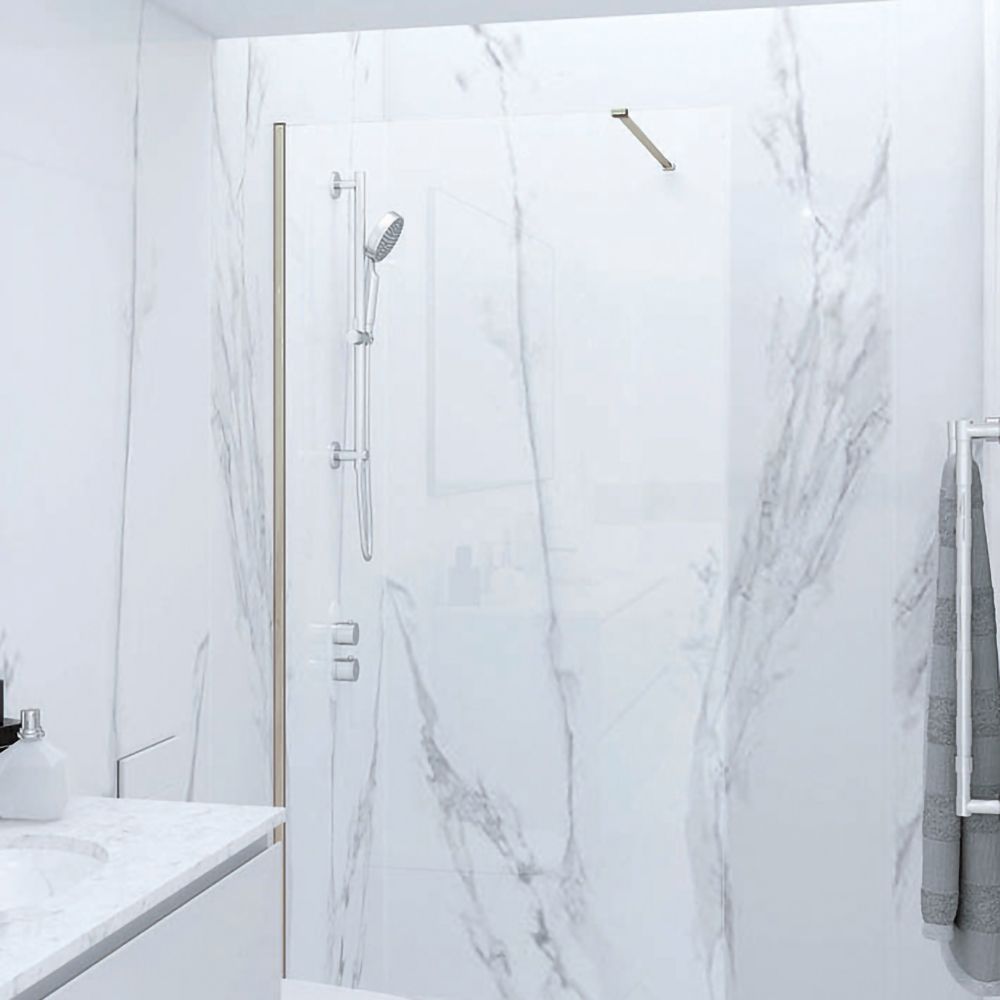 RAK Feeling - Cappuccino Walk-In Shower Enclosure with Tray - Choice of Sizes