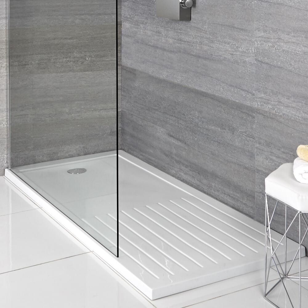 Milano Lithic - Low Profile Rectangular Walk-In Shower Tray - Choice of Sizes
