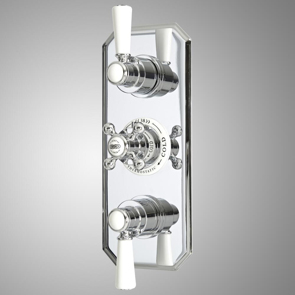Milano Elizabeth - Traditional Concealed Thermostatic Triple Diverter Shower Valve - Choice of Finish
