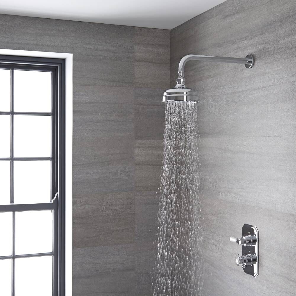 Milano Elizabeth 150mm Traditional Apron Shower Head Chrome