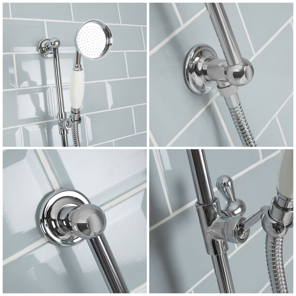 Milano Elizabeth - Traditional Riser Rail Kit with Hand Shower and ...