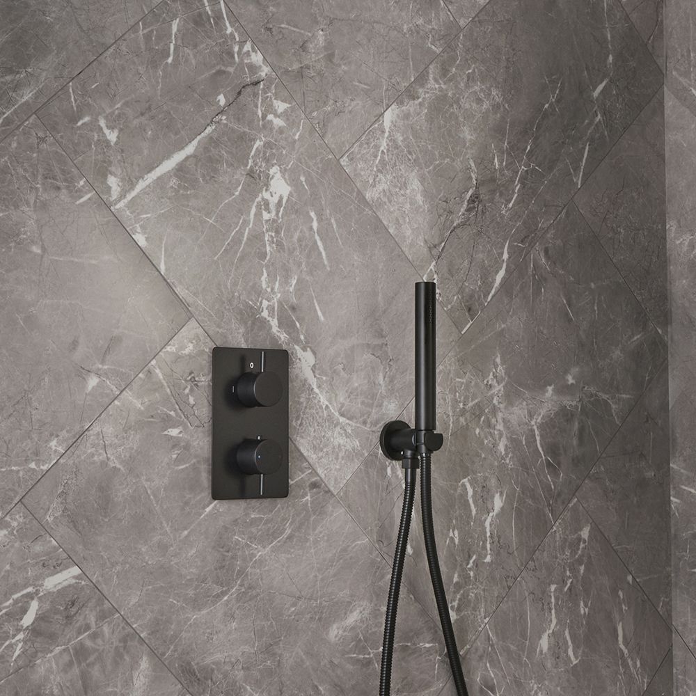 Milano Otto - Modern Thermostatic Shower with Hand Shower - Choice of Finish (1 Outlet)