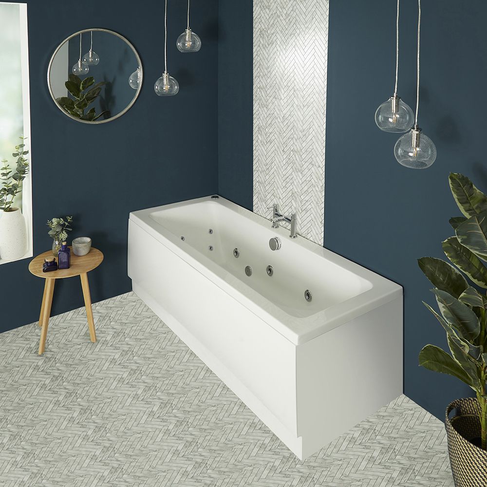 Milano Elswick - Whirlpool Double Ended Spa Bath - Choice of Jets, Sizes and Panels