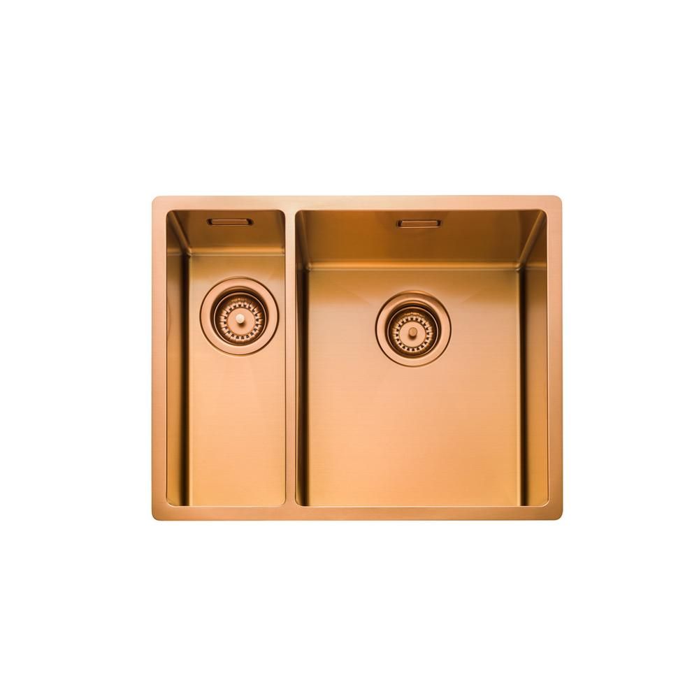 Rangemaster Spectra - 1.5 Bowl Stainless Steel Kitchen Sink - 555mm x 440mm - Choice of Finish and Hand