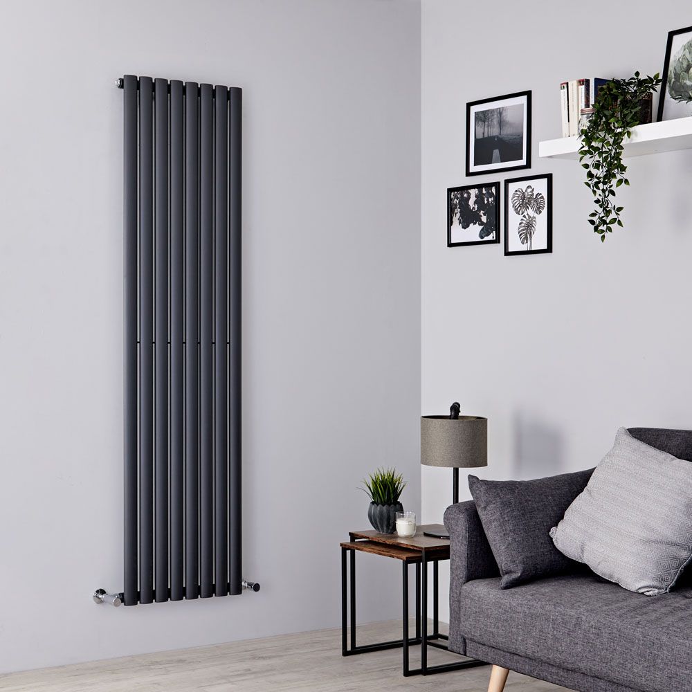 Milano Aruba - Anthracite Vertical Designer Radiator - 1780mm x 472mm (Single Panel)
