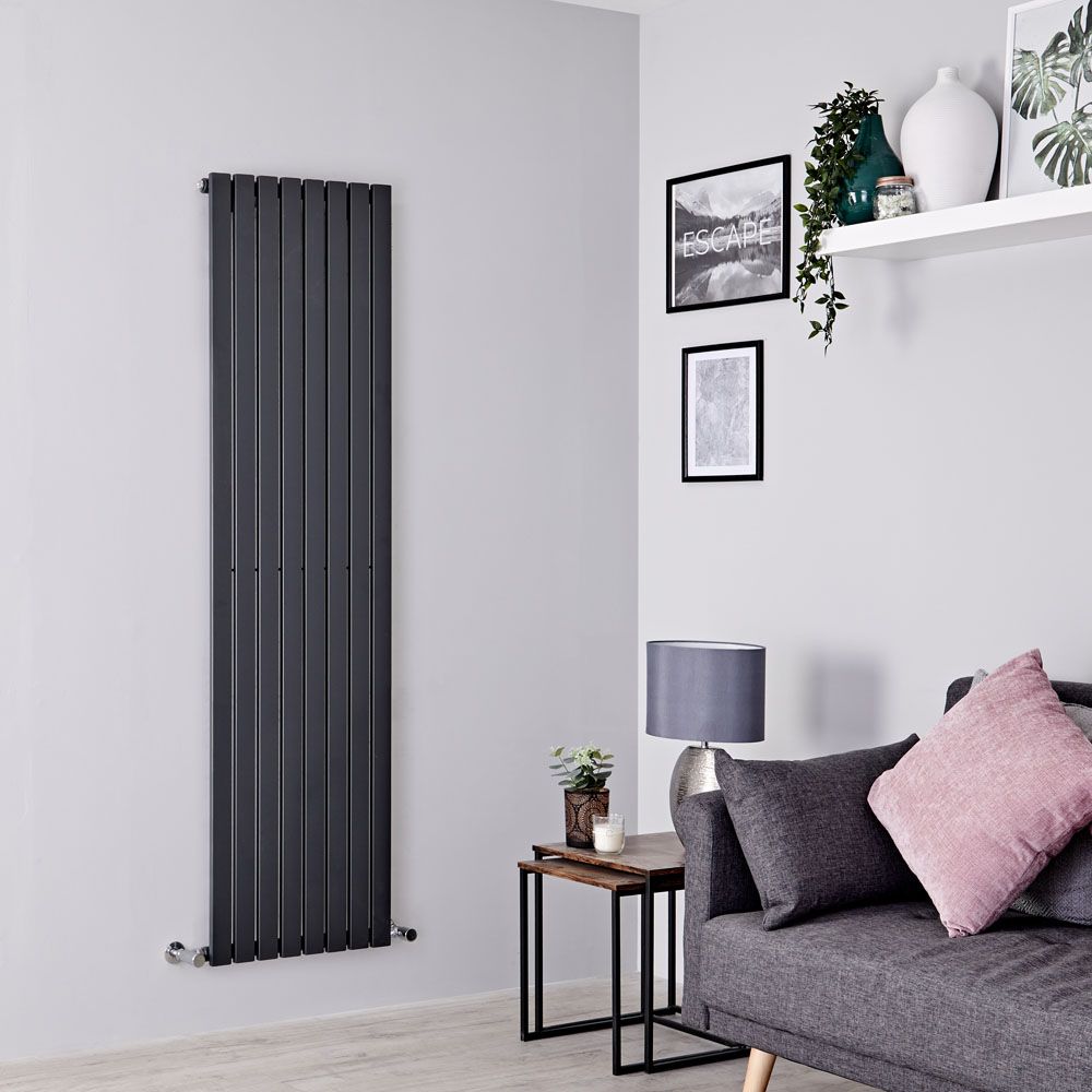 Milano Capri - Anthracite Flat Panel Vertical Designer Radiator - 1780mm x 472mm (Single Panel)