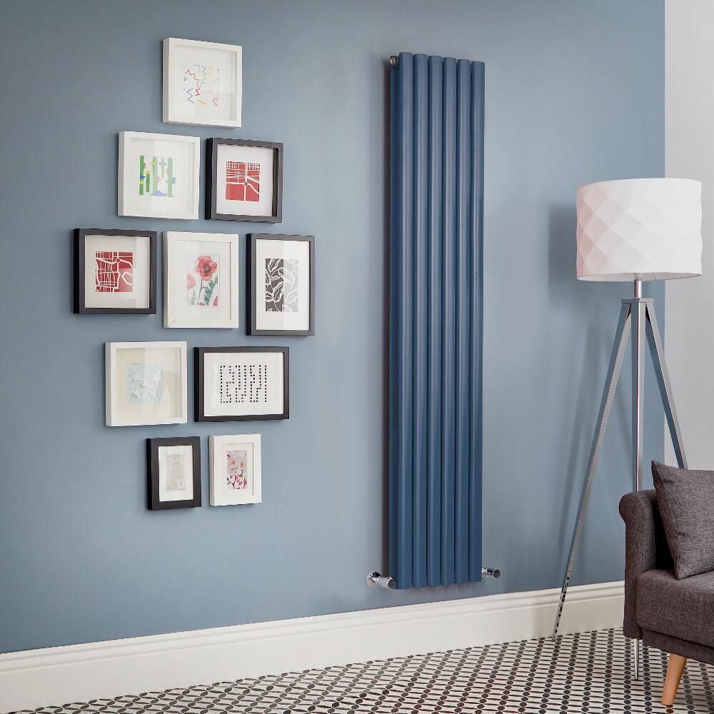 Milano Aruba - Dark Blue Vertical Designer Radiator (Double Panel) - Choice of Size