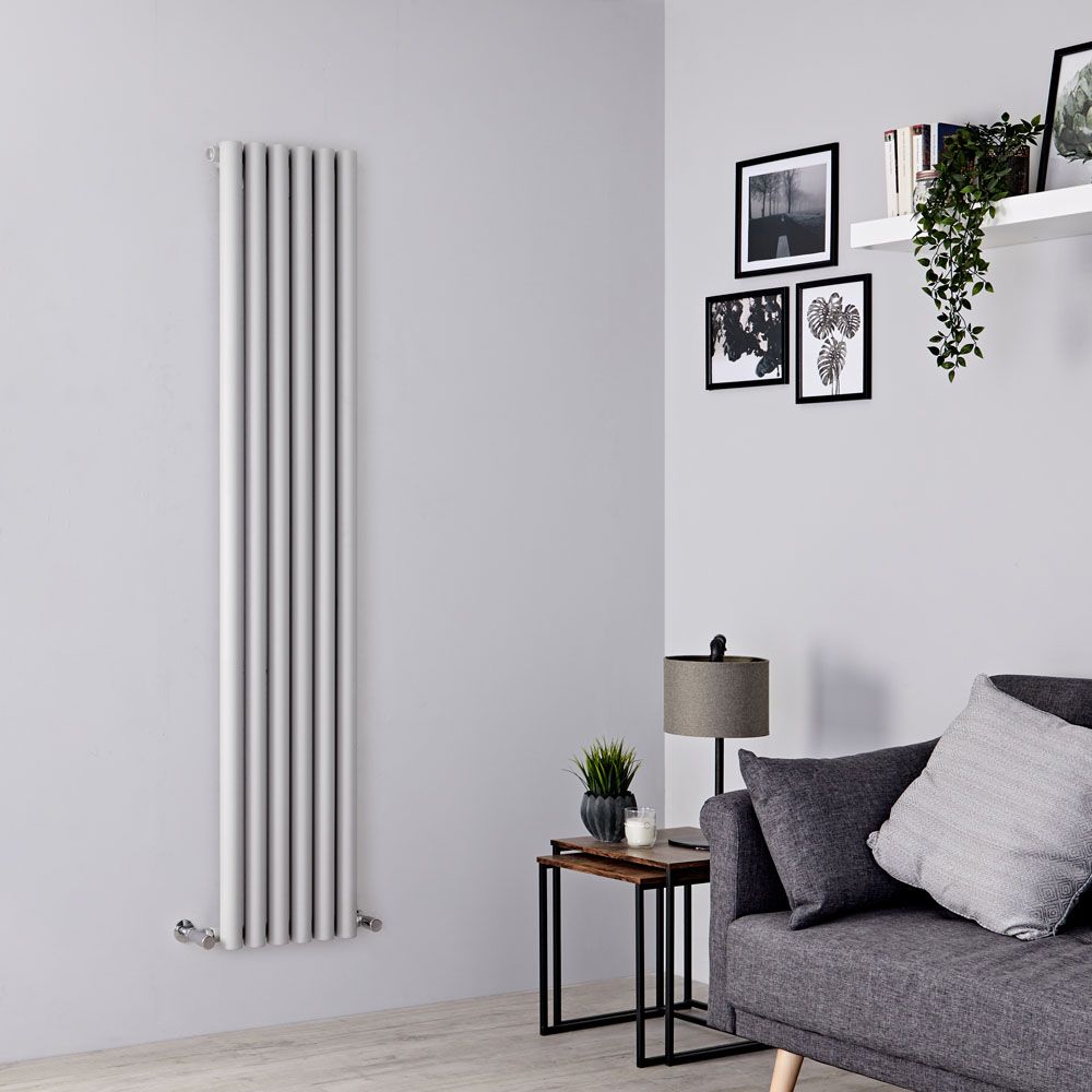 Milano Java - Silver Vertical Designer Radiator - 1780mm x 354mm (Single Panel)