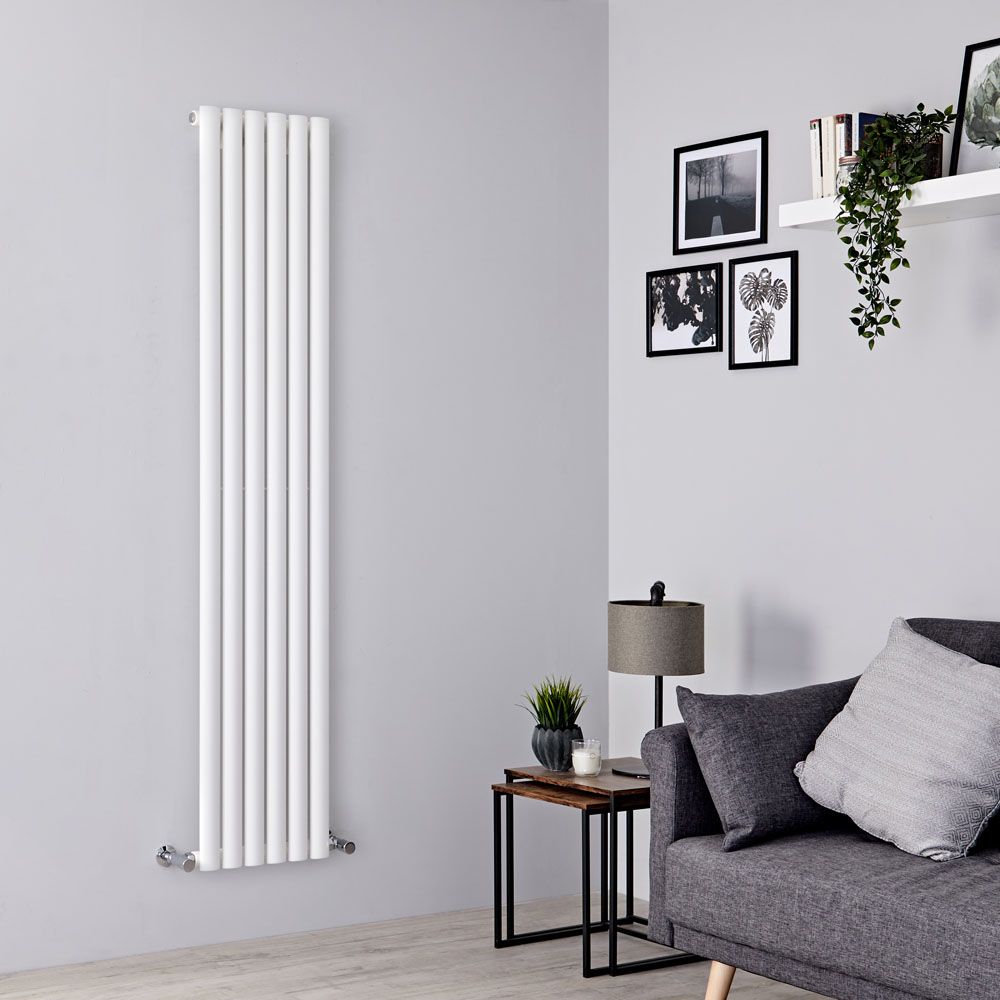 Milano Aruba - White Vertical Designer Radiator - 1780mm x 354mm (Single Panel)