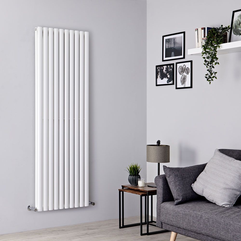 Milano Aruba - White Vertical Designer Radiator - 1780mm x 590mm (Double Panel)