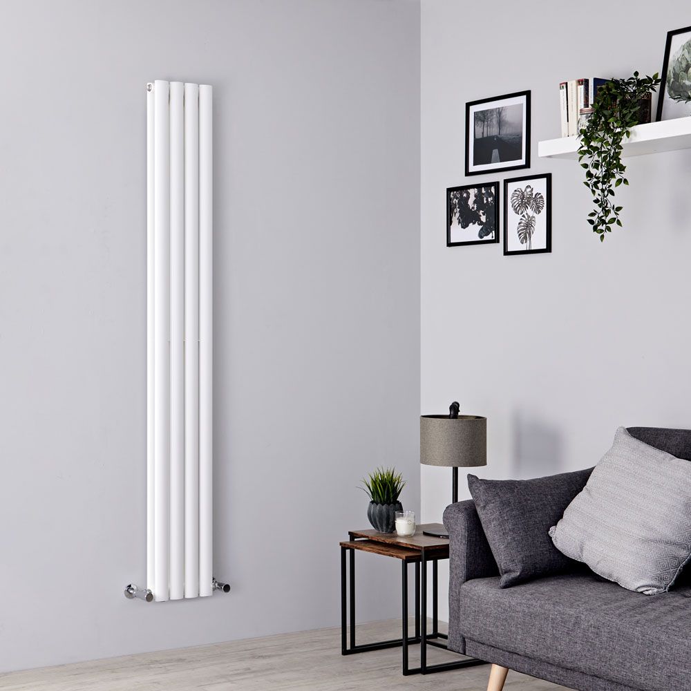 Milano Aruba Slim - White Space-Saving Vertical Designer Radiator - 1780mm x 236mm (Double Panel)
