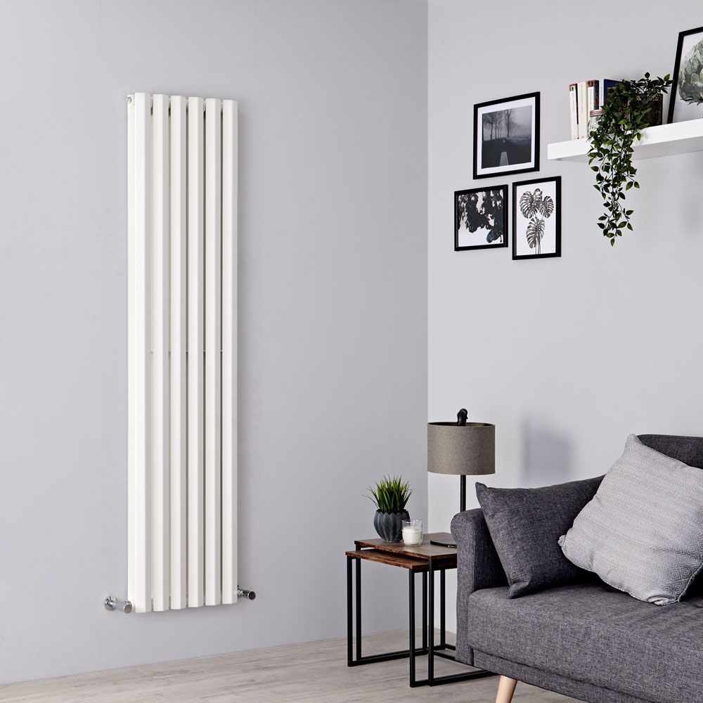 Milano Viti - White Diamond Panel Vertical Designer Radiator - 1780mm x 420mm (Double Panel)