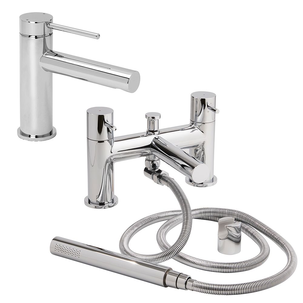 Milano Otto - Modern Basin Mixer and Bath Shower Mixer Tap Set - Choice ...