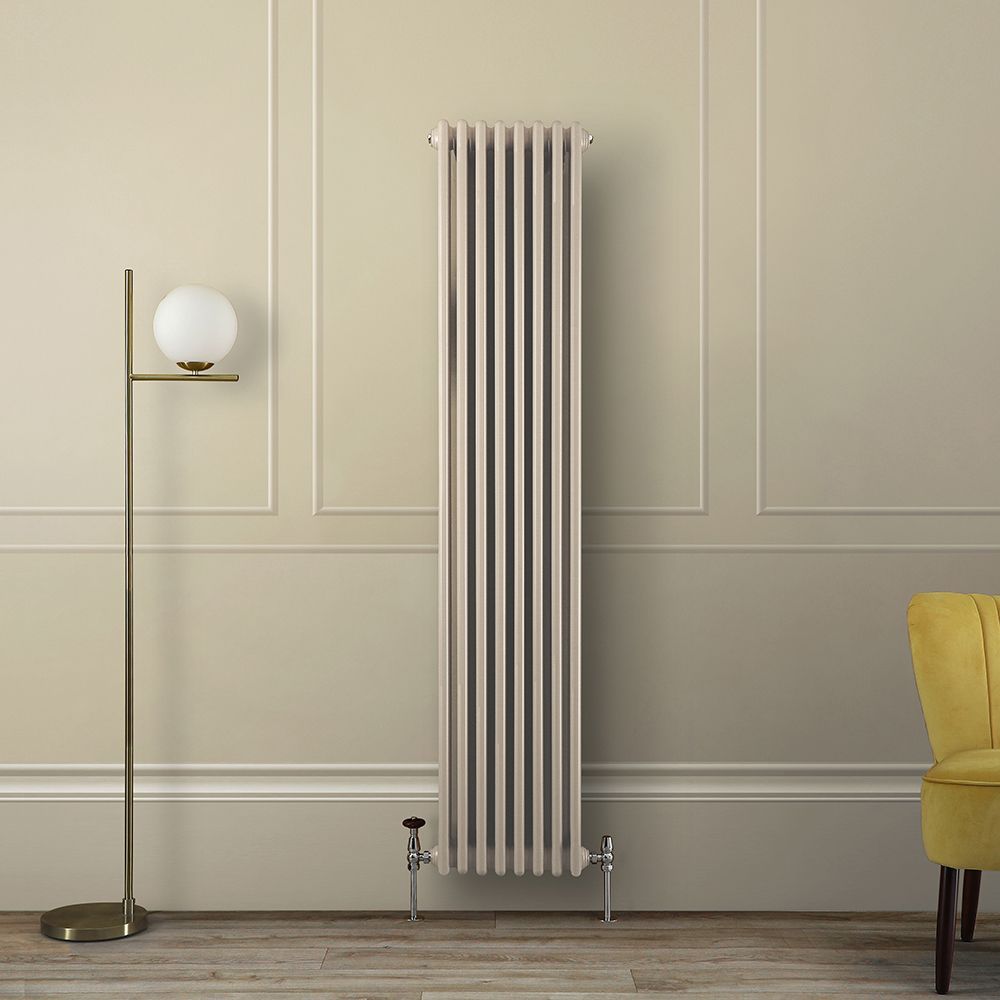 Milano Windsor - Elk Brown Vertical Traditional Double Column Radiator - Choice of Size