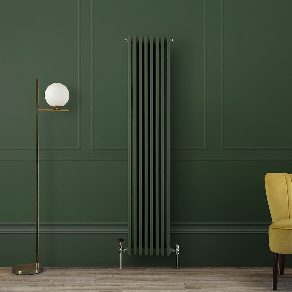 Milano Windsor - Evergreen Vertical Traditional Double Column Radiator - Choice of Size