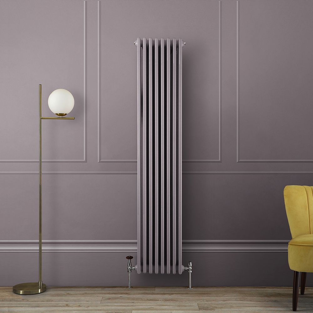 Milano Windsor - Dahlia Purple Vertical Traditional Double Column Radiator - Choice of Size