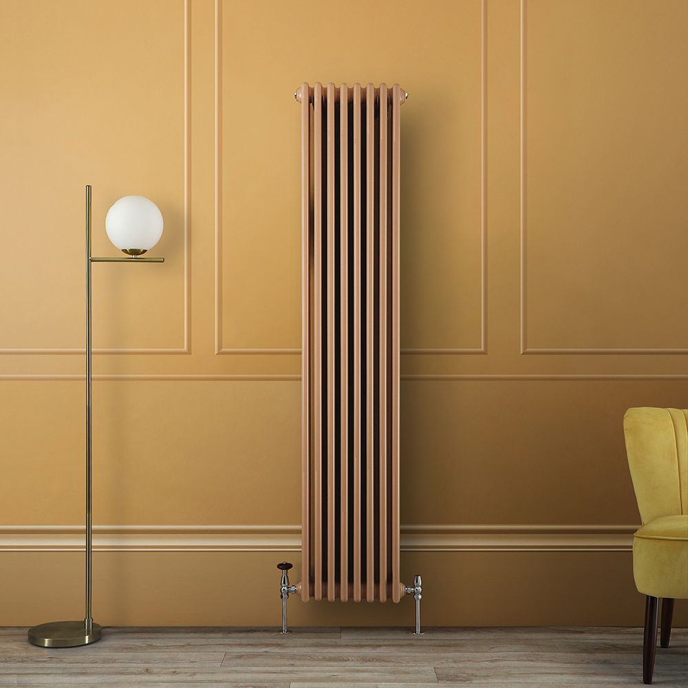 Milano Windsor - Autumn Yellow Vertical Traditional Double Column Radiator - Choice of Size