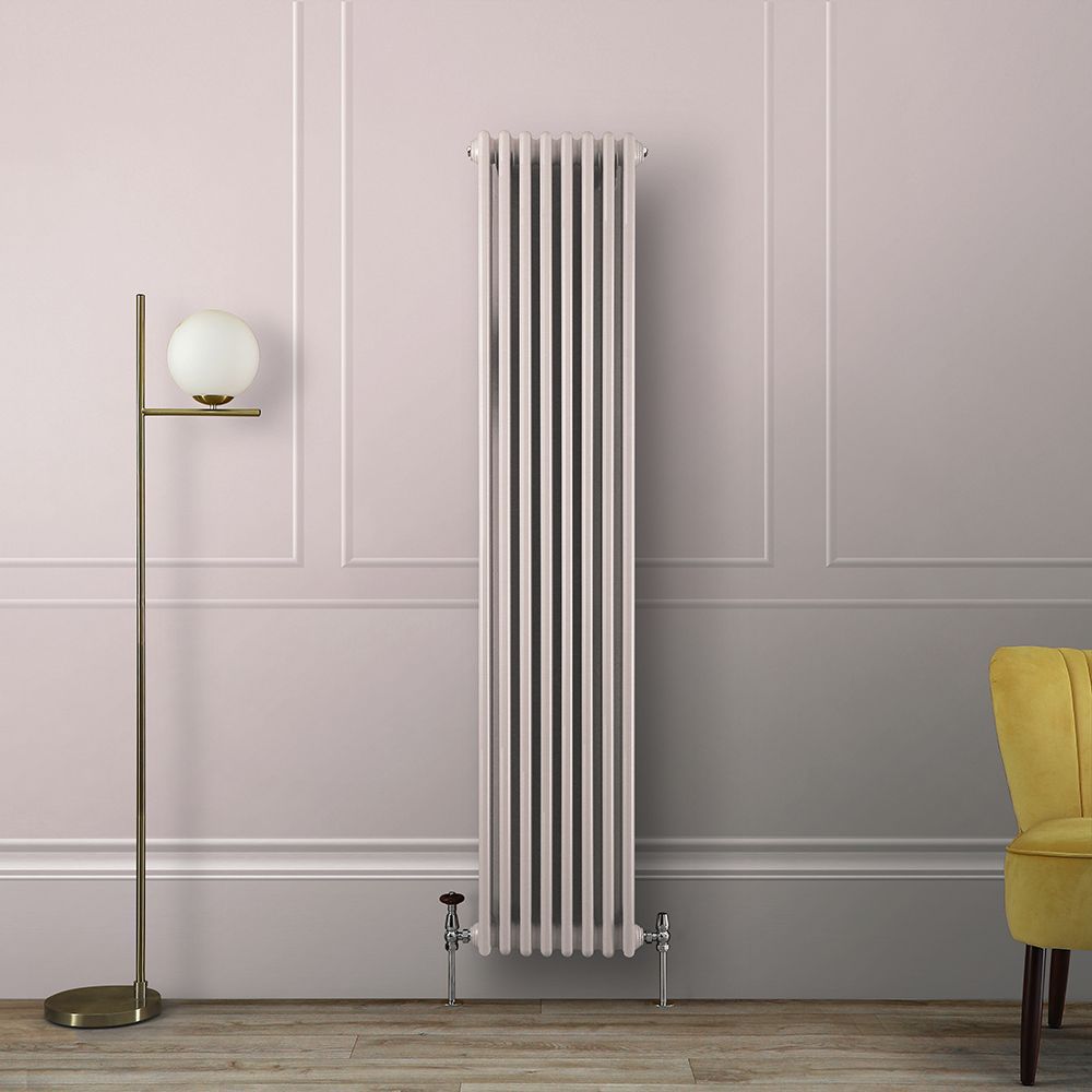 Milano Windsor - Rose Petal Pink Vertical Traditional Double Column Radiator - Choice of Size