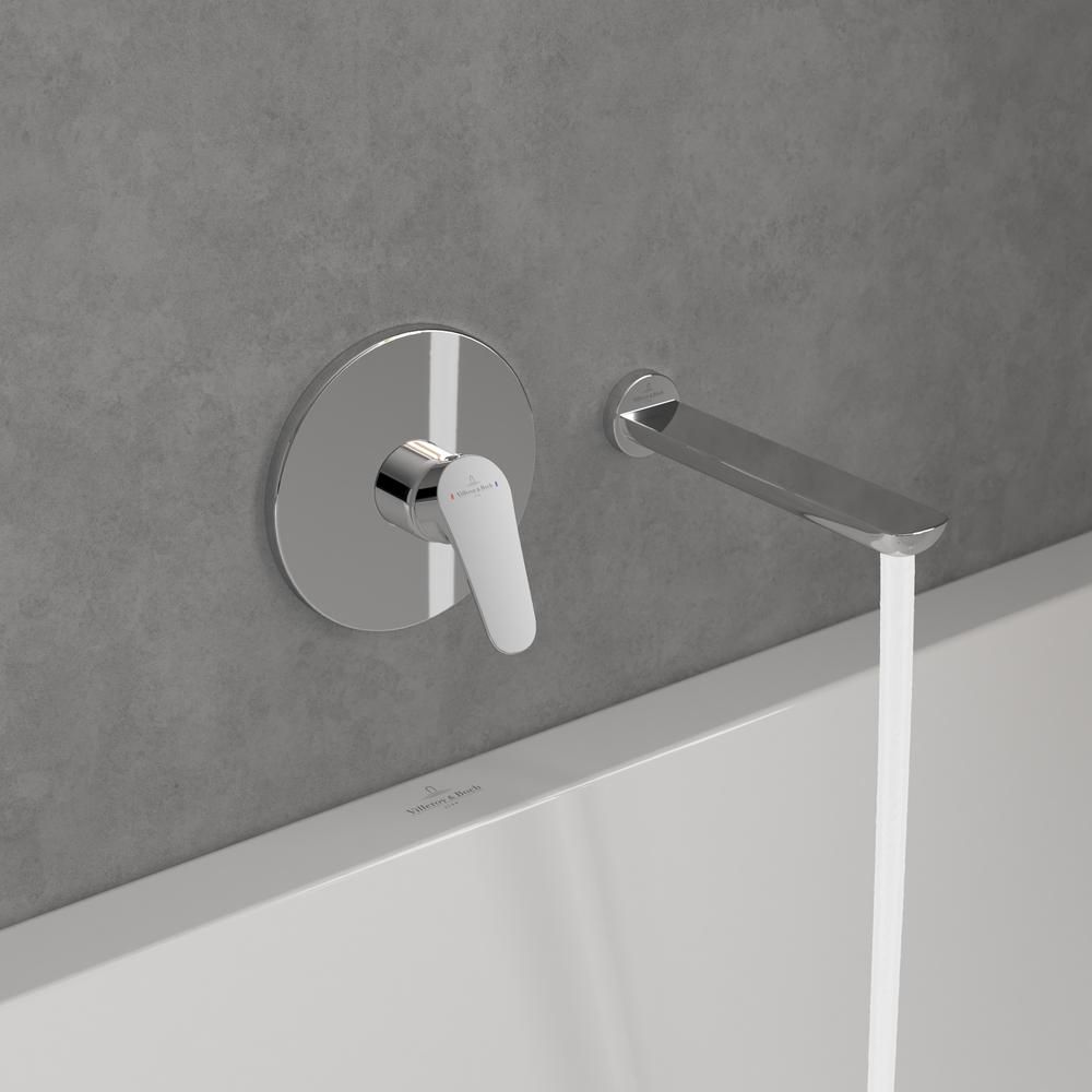 Villeroy & Boch O.Novo - Wall Mounted Bath Spout 231mm - Chrome