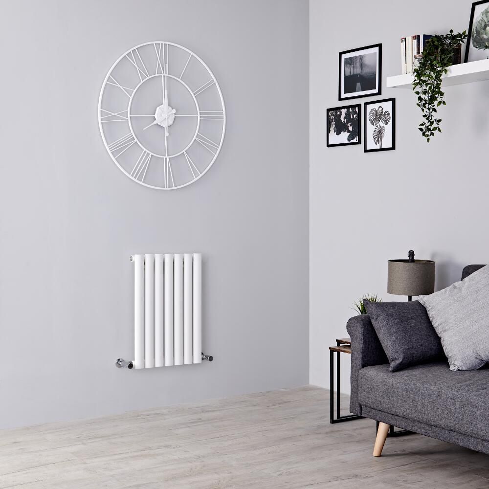 Milano Aruba - White Horizontal Designer Radiator - 600mm x 413mm (Single Panel)
