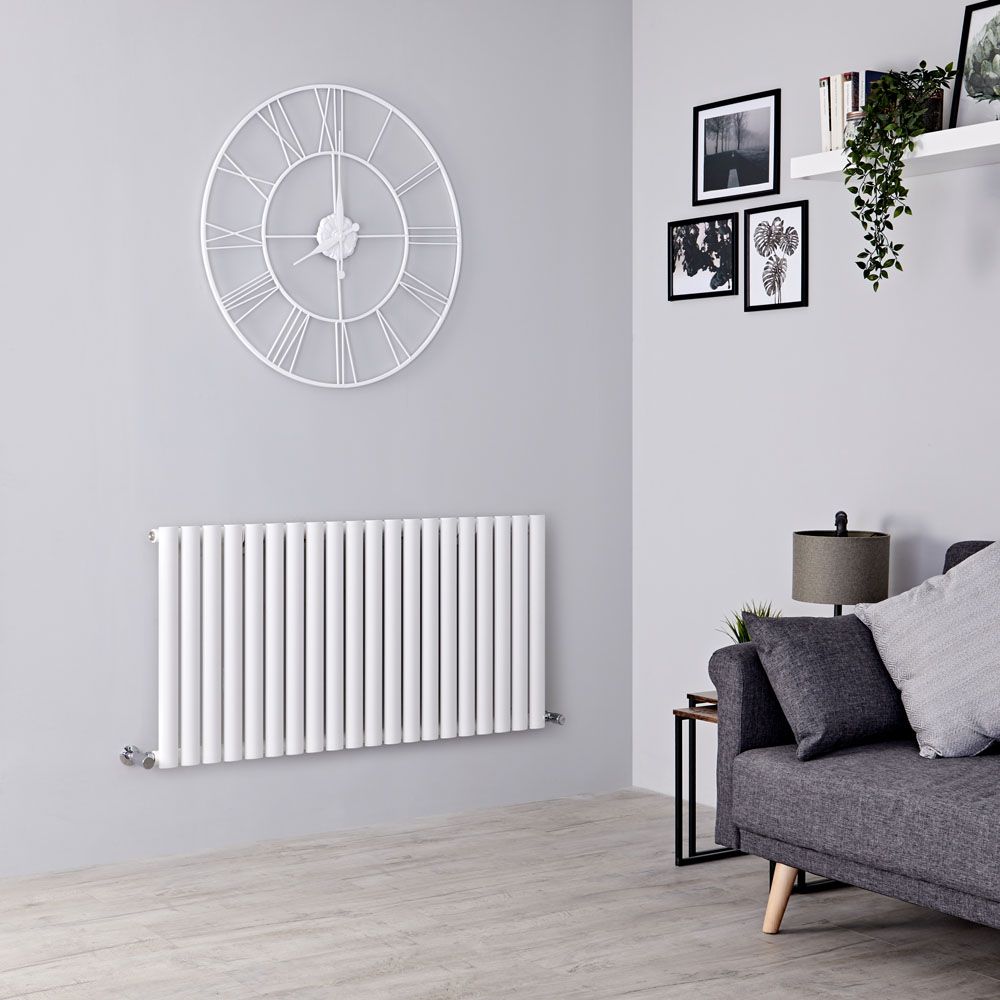 Milano Aruba - White Horizontal Designer Radiator - 600mm x 1180mm