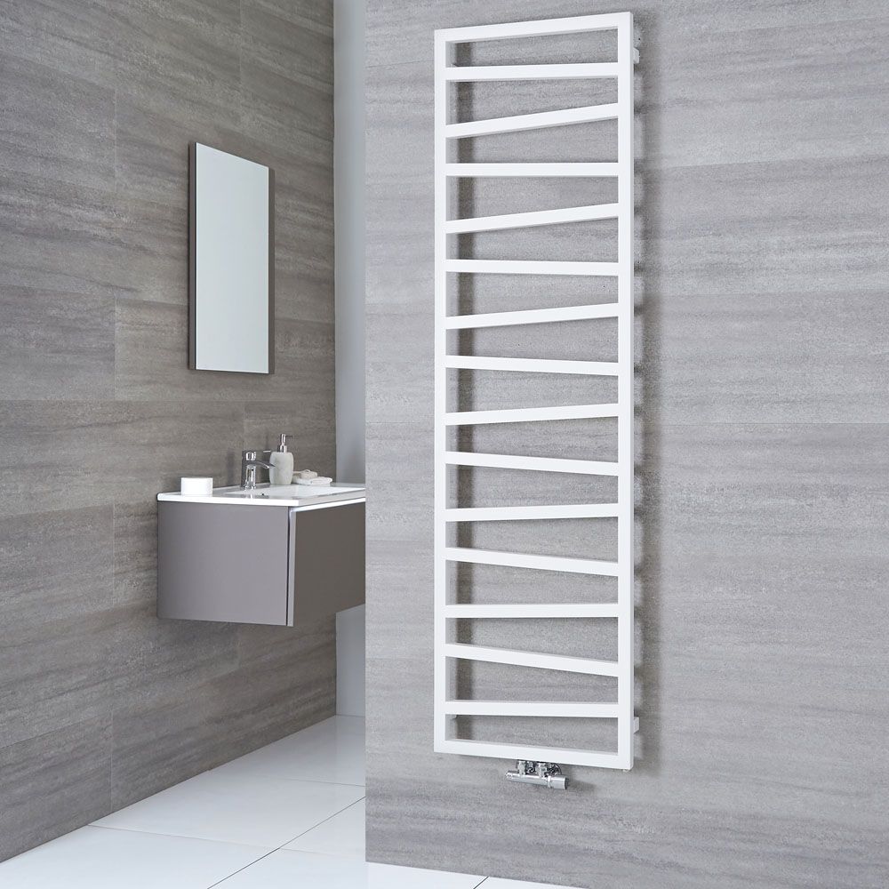 Terma ZigZag - White Vertical Heated Towel Rail - 1780mm x 500mm