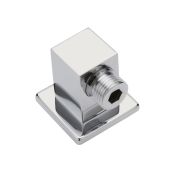 Milano Arvo - Modern Square Brass Shower Outlet Elbow - Chrome