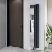 Milano Aris - Aluminium 1800mm Vertical Designer Radiator with Mirror - Choice of Size and Finish