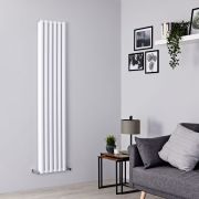 Milano Aruba Ayre - Aluminium White Vertical Designer Radiator - 1800mm x 350mm (Double Panel)