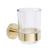 Milano Ayanna - Modern Tumbler Holder - Brushed Brass