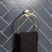 Milano Monet - Modern Towel Ring - Antique Brass