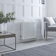 Milano Windsor - White Horizontal Traditional Four Column Radiator - Choice of Size