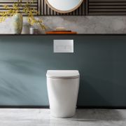 Milano Brunswick - White Modern Back To Wall Toilet with Soft Close Seat