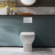 Milano Dalton - White Modern Back To Wall Toilet with Soft Close Seat