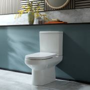 Milano Ballam - Modern Close Coupled Toilet with Soft Close Seat - Choice of Flush Button Finish