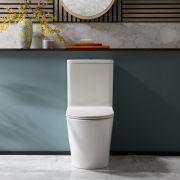 Milano Colby - Modern Close Coupled Toilet with Soft Close Seat - Choice of Flush Button Finish