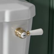 Milano Elizabeth - Traditional Ceramic Flush Lever - Brushed Brass