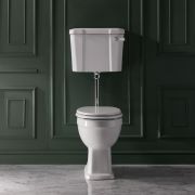 Milano Richmond - Traditional Comfort Height Low Level Toilet with Cistern and White Seat - Choice of Finish