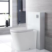 Milano Arca - White 500mm Compact WC Unit with Rivington Toilet
