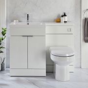 Milano Lurus - 1105mm Modern Vanity and WC Combination Unit with Ballam Toilet - Choice of Finish, Handles and Left / Right Hand Options