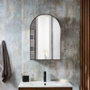 Milano Ava - Modern Arched Mirrored Cabinet - 500mm x 750mm