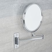 Milano Mirage - Modern Wall Mounted Shaving Mirror - Chrome