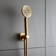 Milano Lune - Modern Hand Shower with Wall Bracket and Outlet Elbow - Choice of Finish