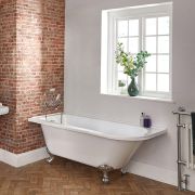 Milano Legend - White Traditional Freestanding Corner Bath - 1685mm x 750mm - Choice of Feet and Left/Right Hand Options